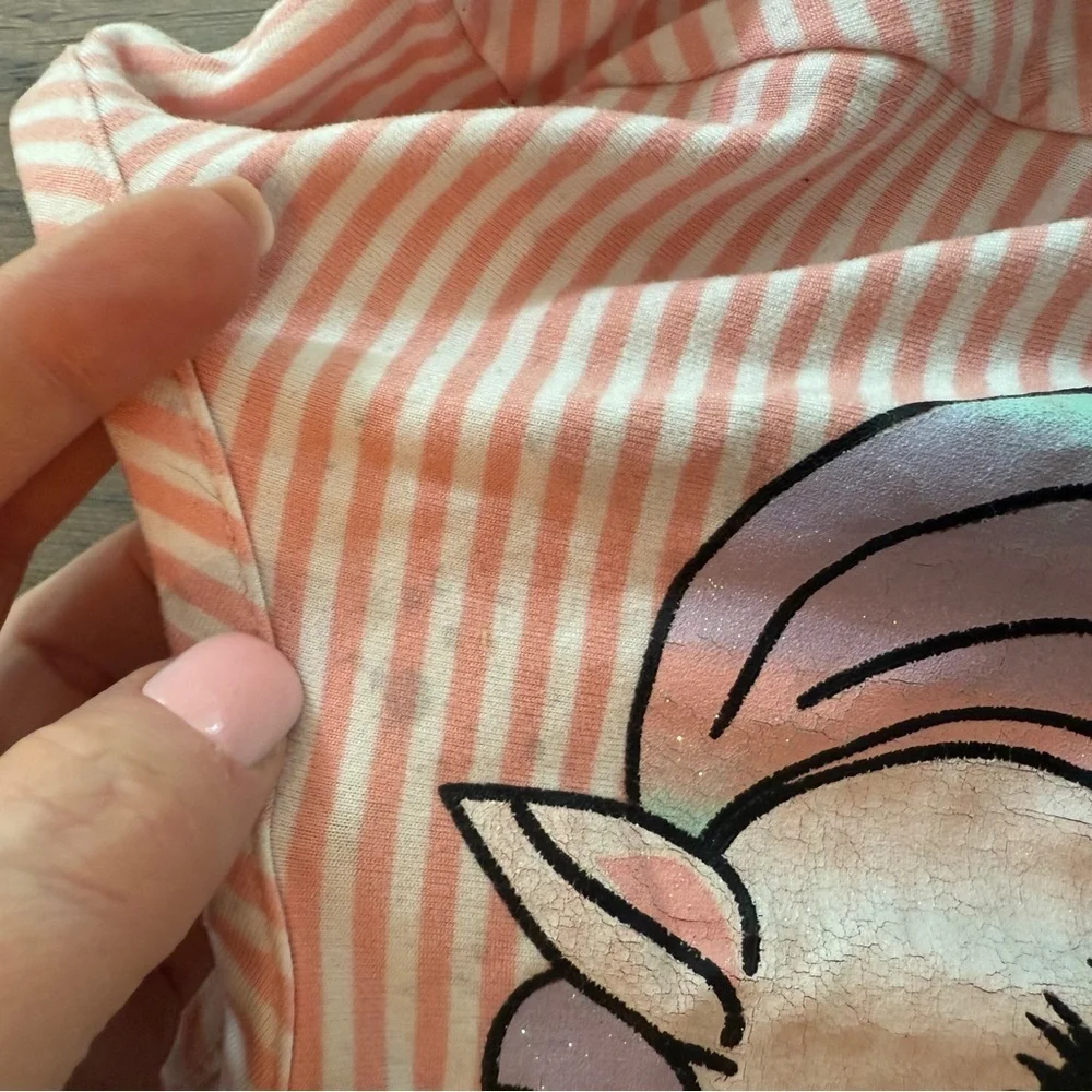 🦄Unicorn Striped Pink and Multicolor Tulle Dress